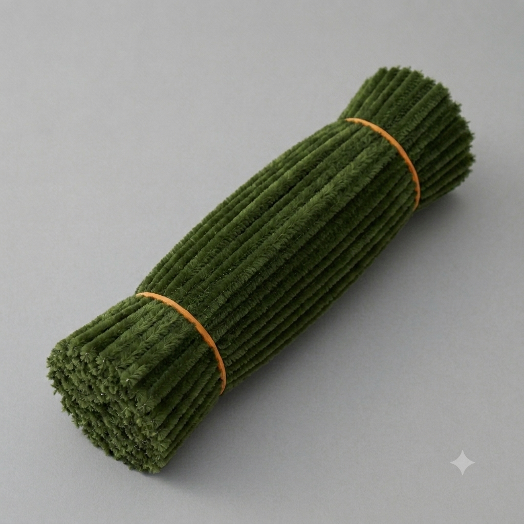 Fuzzy Pipe Cleaners Craft Stems 100 Pcs – 7-8mm Thick x 30cm Chenille Sticks for DIY Crafts, Kids Art Projects, School Activities, Handmade Flowers, Decorations & Creative Craft Supplies