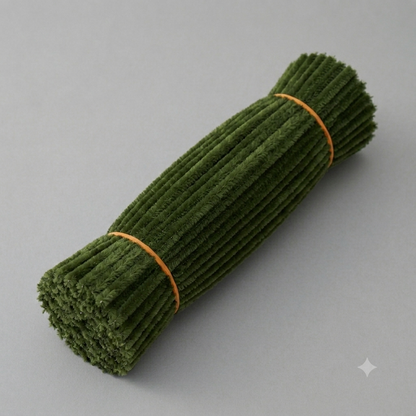 Fuzzy Pipe Cleaners Craft Stems 100 Pcs – 7-8mm Thick x 30cm Chenille Sticks for DIY Crafts, Kids Art Projects, School Activities, Handmade Flowers, Decorations & Creative Craft Supplies