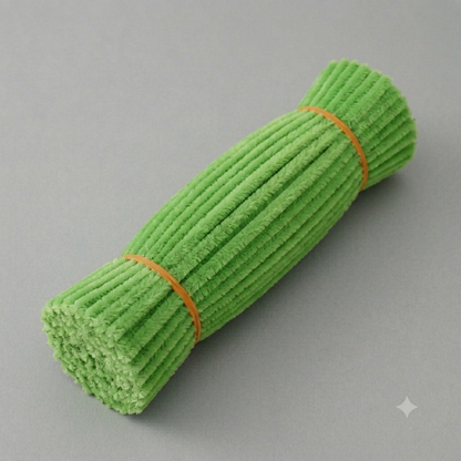 Fuzzy Pipe Cleaners Craft Stems 100 Pcs – 7-8mm Thick x 30cm Chenille Sticks for DIY Crafts, Kids Art Projects, School Activities, Handmade Flowers, Decorations & Creative Craft Supplies