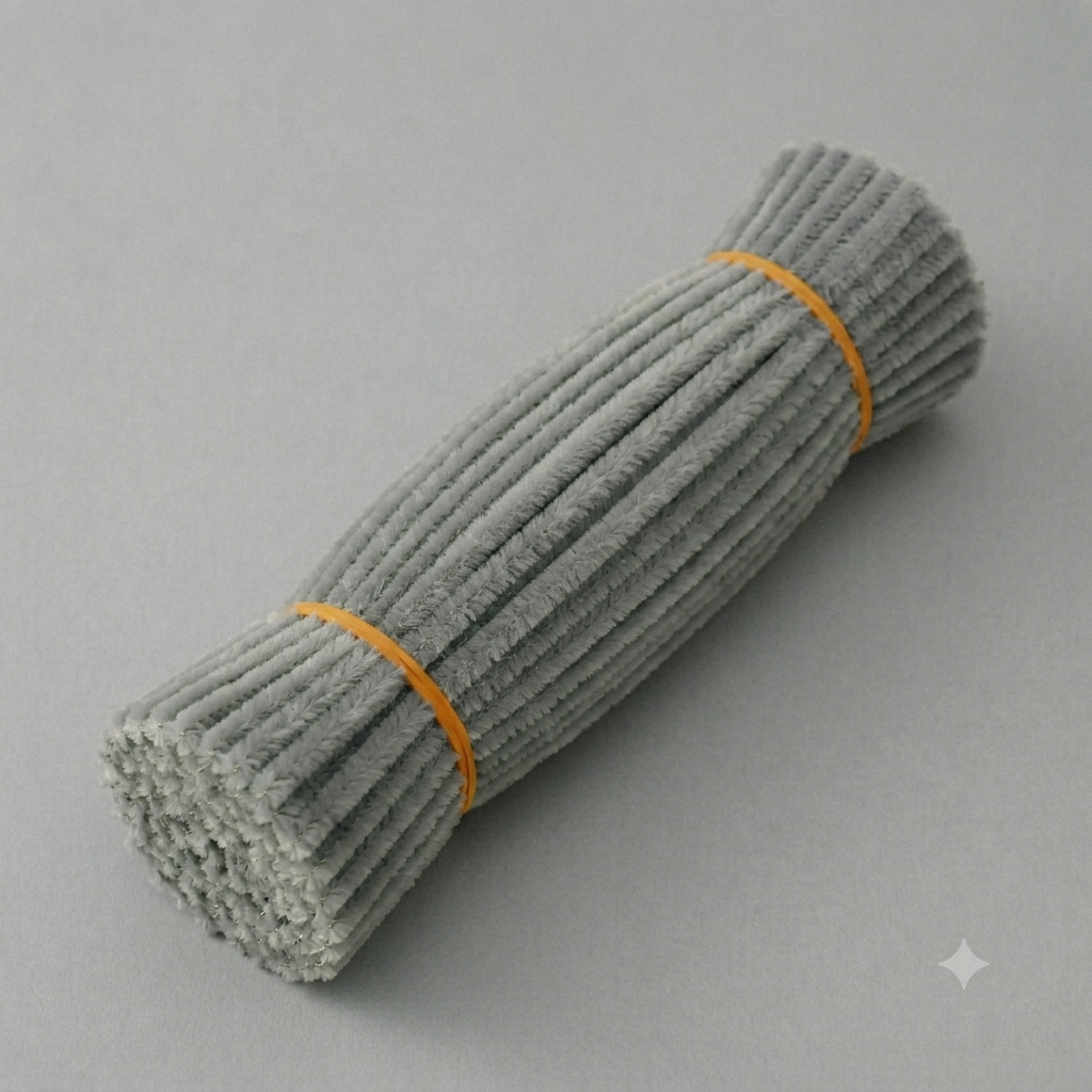 Fuzzy Pipe Cleaners Craft Stems 100 Pcs – 7-8mm Thick x 30cm Chenille Sticks for DIY Crafts, Kids Art Projects, School Activities, Handmade Flowers, Decorations & Creative Craft Supplies