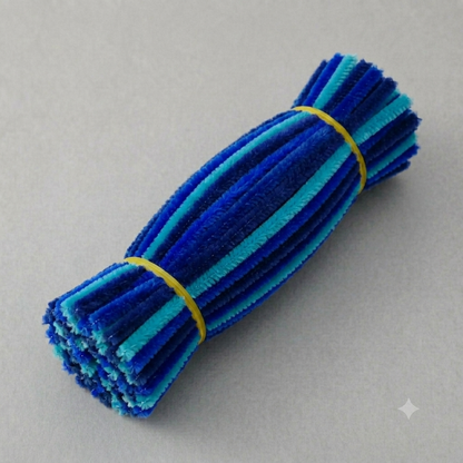 Fuzzy Pipe Cleaners Craft Stems 100 Pcs – 7-8mm Thick x 30cm Chenille Sticks for DIY Crafts, Kids Art Projects, School Activities, Handmade Flowers, Decorations & Creative Craft Supplies
