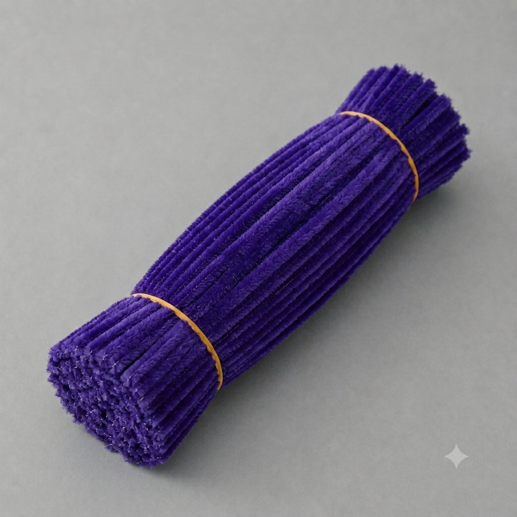 Fuzzy Pipe Cleaners Craft Stems 100 Pcs – 7-8mm Thick x 30cm Chenille Sticks for DIY Crafts, Kids Art Projects, School Activities, Handmade Flowers, Decorations & Creative Craft Supplies