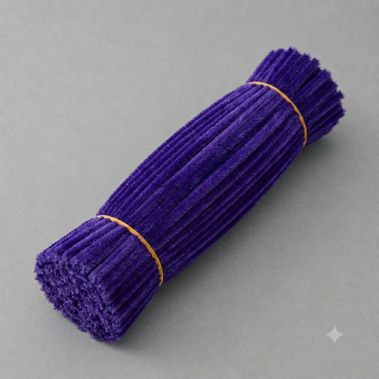 Fuzzy Pipe Cleaners Craft Stems 100 Pcs – 7-8mm Thick x 30cm Chenille Sticks for DIY Crafts, Kids Art Projects, School Activities, Handmade Flowers, Decorations & Creative Craft Supplies