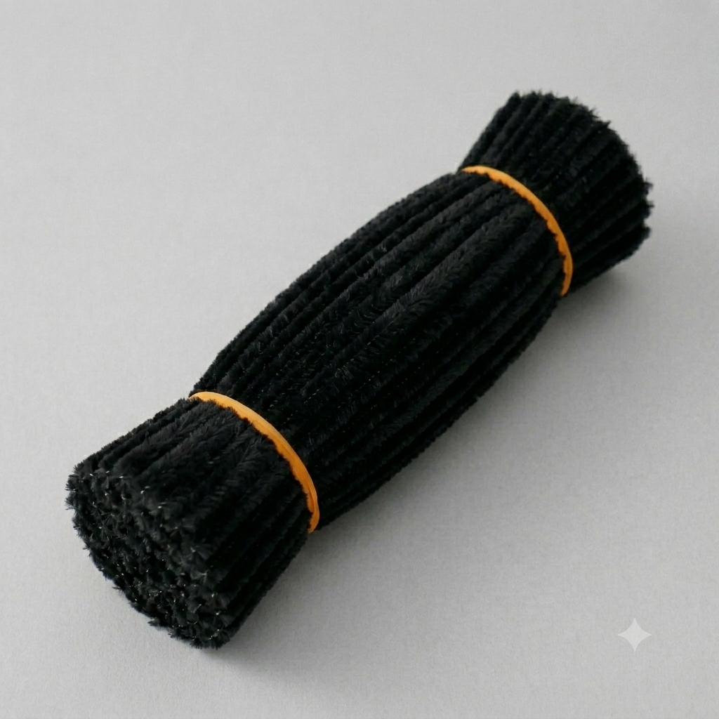 Fuzzy Pipe Cleaners Craft Stems 100 Pcs – 7-8mm Thick x 30cm Chenille Sticks for DIY Crafts, Kids Art Projects, School Activities, Handmade Flowers, Decorations & Creative Craft Supplies
