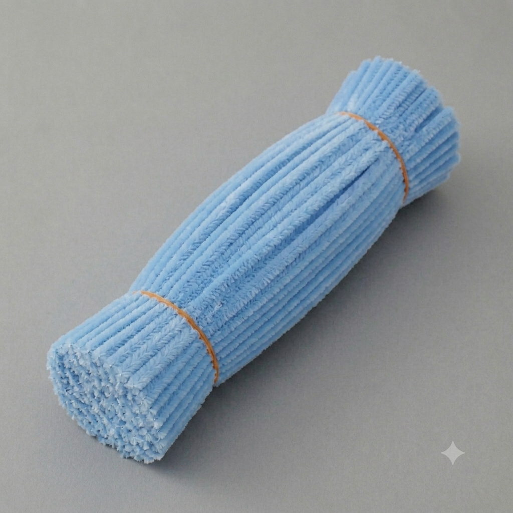 Fuzzy Pipe Cleaners Craft Stems 100 Pcs – 7-8mm Thick x 30cm Chenille Sticks for DIY Crafts, Kids Art Projects, School Activities, Handmade Flowers, Decorations & Creative Craft Supplies