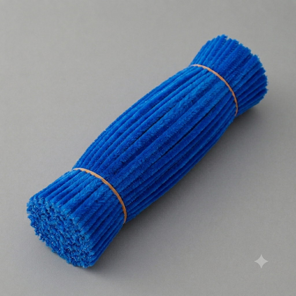Fuzzy Pipe Cleaners Craft Stems 100 Pcs – 7-8mm Thick x 30cm Chenille Sticks for DIY Crafts, Kids Art Projects, School Activities, Handmade Flowers, Decorations & Creative Craft Supplies
