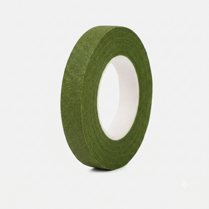 Floral Tape 1.2cm x 25 Yards – Premium Green Florist Stem Wrap Tape for Fresh Flowers, Bouquet Wrapping, Floral Arrangements, Wedding Bouquets & DIY Floral Crafts