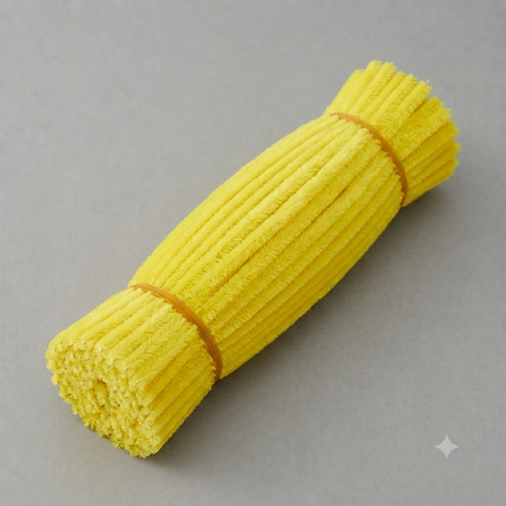 Fuzzy Pipe Cleaners Craft Stems 100 Pcs – 7-8mm Thick x 30cm Chenille Sticks for DIY Crafts, Kids Art Projects, School Activities, Handmade Flowers, Decorations & Creative Craft Supplies