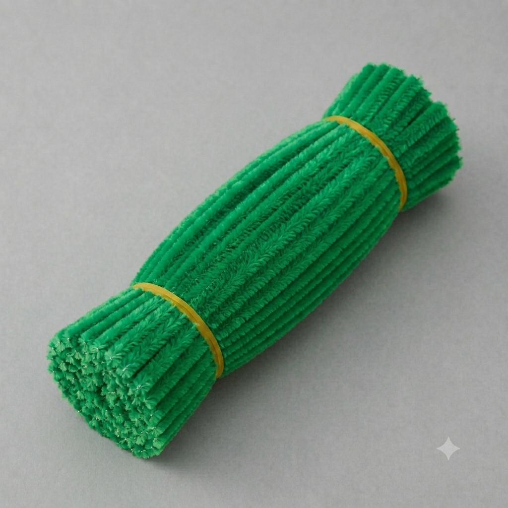 Fuzzy Pipe Cleaners Craft Stems 100 Pcs – 7-8mm Thick x 30cm Chenille Sticks for DIY Crafts, Kids Art Projects, School Activities, Handmade Flowers, Decorations & Creative Craft Supplies