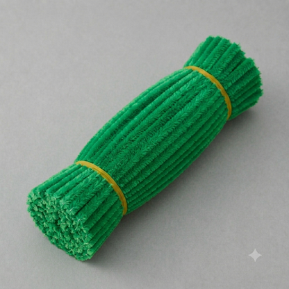 Fuzzy Pipe Cleaners Craft Stems 100 Pcs – 7-8mm Thick x 30cm Chenille Sticks for DIY Crafts, Kids Art Projects, School Activities, Handmade Flowers, Decorations & Creative Craft Supplies