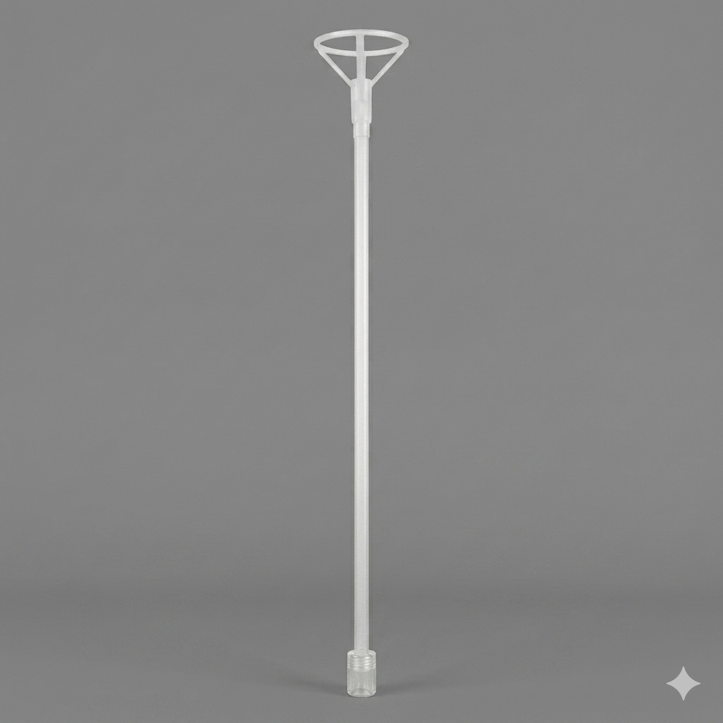 PVC Plastic Balloon Stick with Holders - Long, Thick sticks for Balloon Bouquet, Bobo Balloons or Handheld Purposes