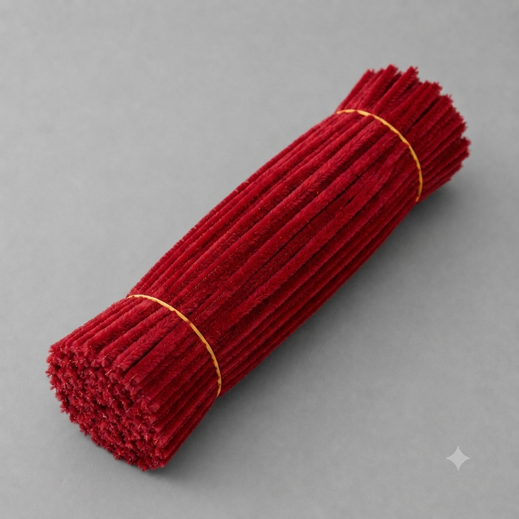Fuzzy Pipe Cleaners Craft Stems 100 Pcs – 7-8mm Thick x 30cm Chenille Sticks for DIY Crafts, Kids Art Projects, School Activities, Handmade Flowers, Decorations & Creative Craft Supplies
