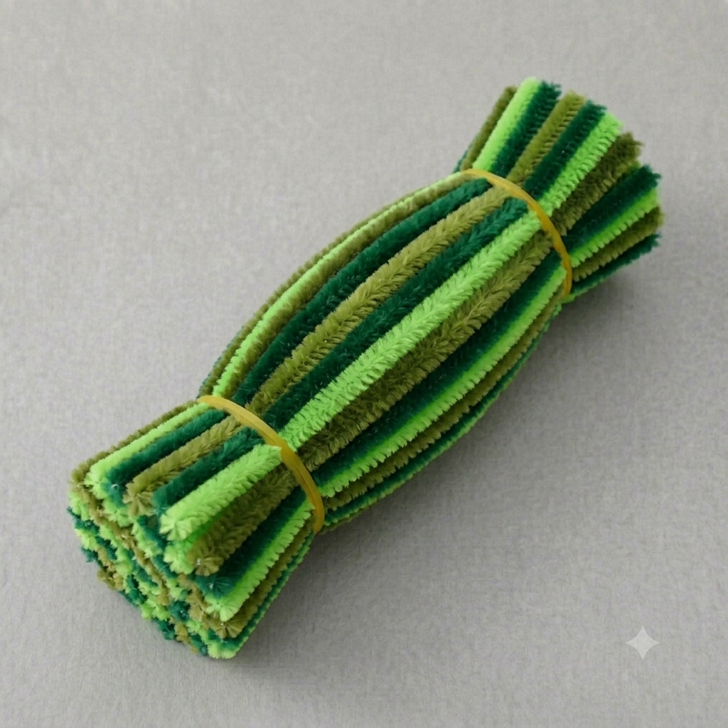 Fuzzy Pipe Cleaners Craft Stems 100 Pcs – 7-8mm Thick x 30cm Chenille Sticks for DIY Crafts, Kids Art Projects, School Activities, Handmade Flowers, Decorations & Creative Craft Supplies