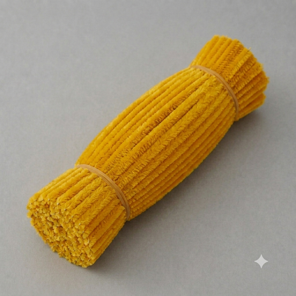 Fuzzy Pipe Cleaners Craft Stems 100 Pcs – 7-8mm Thick x 30cm Chenille Sticks for DIY Crafts, Kids Art Projects, School Activities, Handmade Flowers, Decorations & Creative Craft Supplies