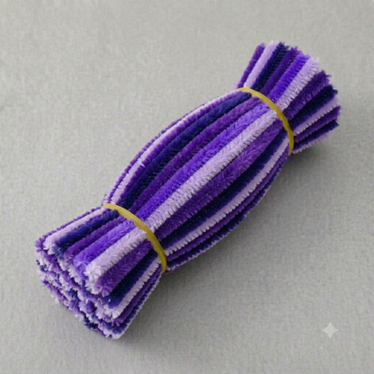 Fuzzy Pipe Cleaners Craft Stems 100 Pcs – 7-8mm Thick x 30cm Chenille Sticks for DIY Crafts, Kids Art Projects, School Activities, Handmade Flowers, Decorations & Creative Craft Supplies