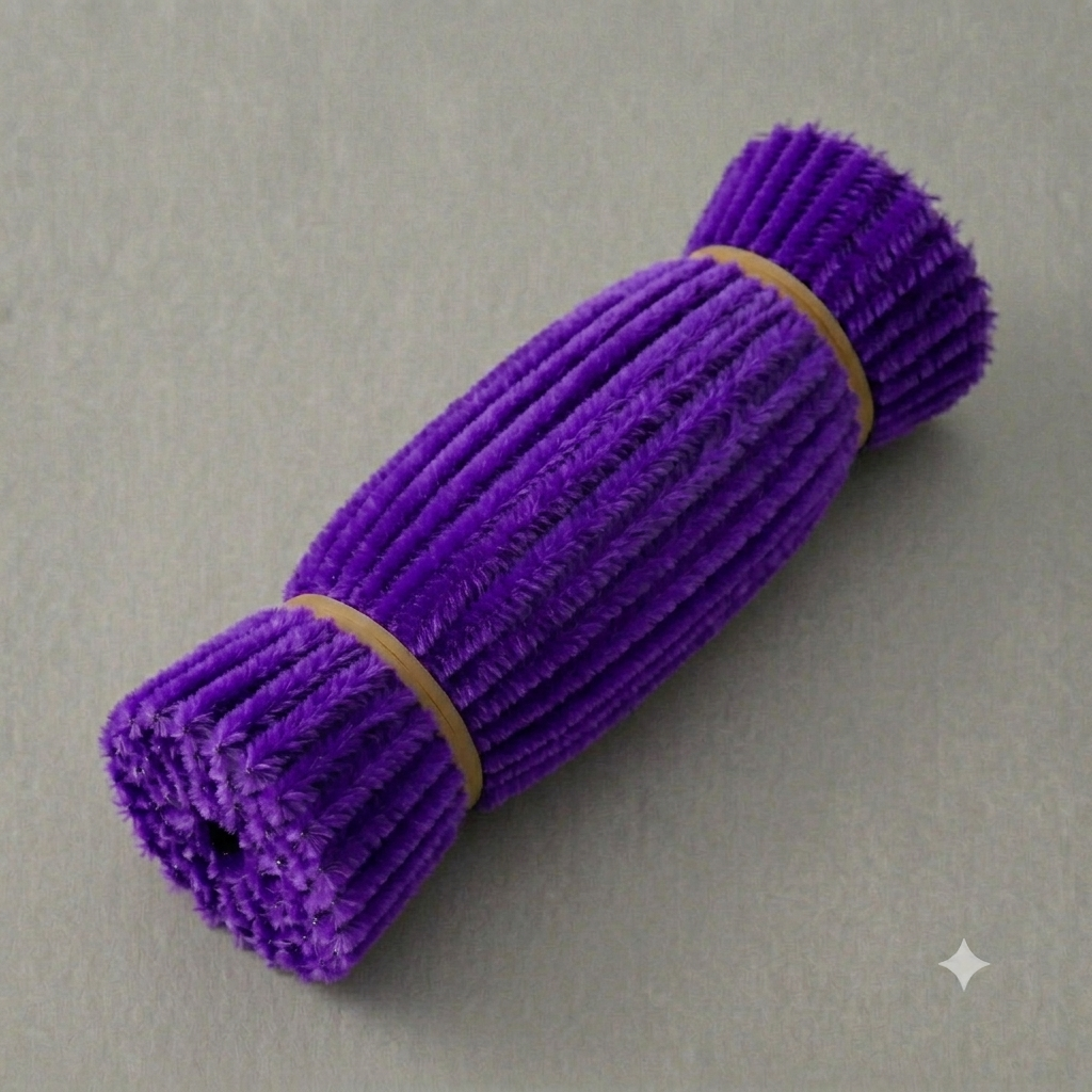 Fuzzy Pipe Cleaners Craft Stems 100 Pcs – 7-8mm Thick x 30cm Chenille Sticks for DIY Crafts, Kids Art Projects, School Activities, Handmade Flowers, Decorations & Creative Craft Supplies