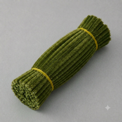 Fuzzy Pipe Cleaners Craft Stems 100 Pcs – 7-8mm Thick x 30cm Chenille Sticks for DIY Crafts, Kids Art Projects, School Activities, Handmade Flowers, Decorations & Creative Craft Supplies