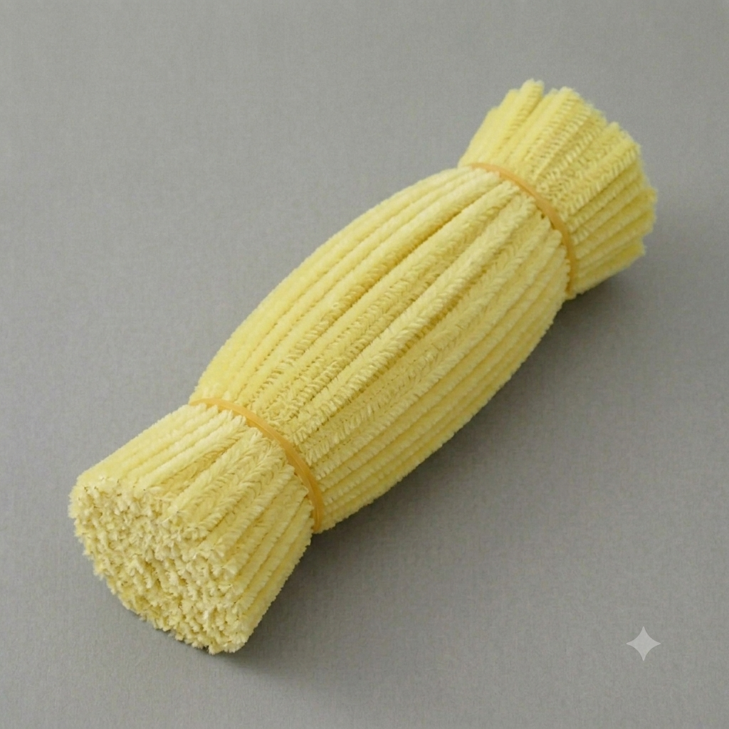Shades of Yellow & Orange Fuzzy Pipe Cleaners 100 Pcs – 30cm x 7-8mm Thick Chenille Craft Stems For DIY Arts & Crafts, Floral Crafts, Kids Creative Activities, Home Decorations & School Projects