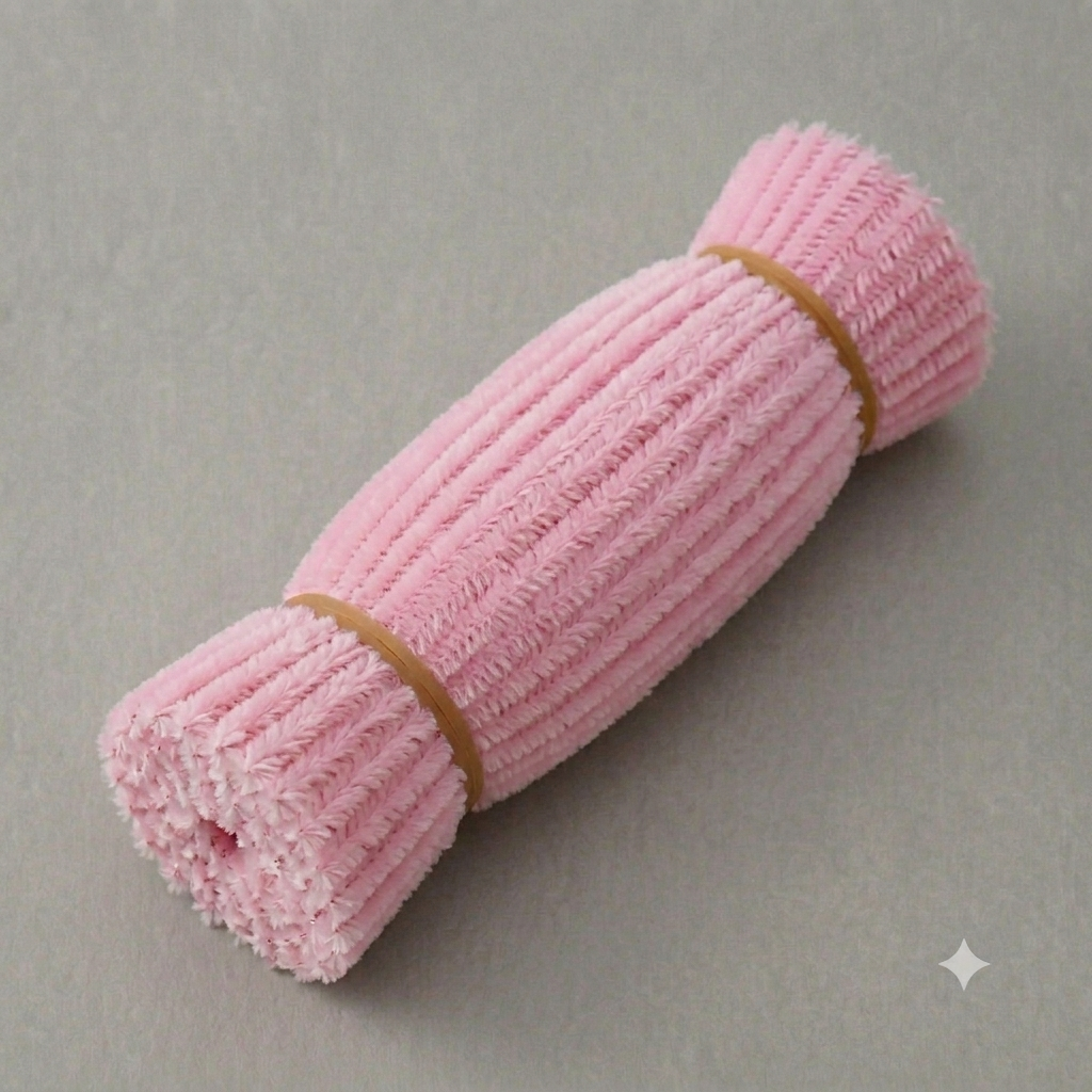 Fuzzy Pipe Cleaners Craft Stems 100 Pcs – 7-8mm Thick x 30cm Chenille Sticks for DIY Crafts, Kids Art Projects, School Activities, Handmade Flowers, Decorations & Creative Craft Supplies