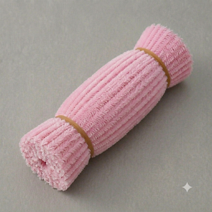 Fuzzy Pipe Cleaners Craft Stems 100 Pcs – 7-8mm Thick x 30cm Chenille Sticks for DIY Crafts, Kids Art Projects, School Activities, Handmade Flowers, Decorations & Creative Craft Supplies