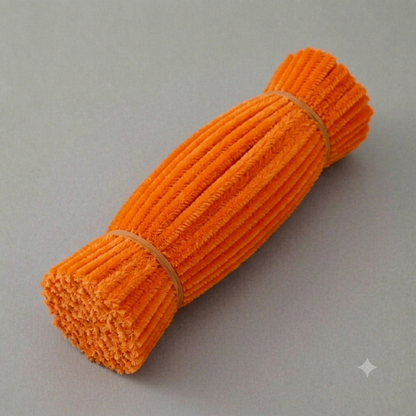 Fuzzy Pipe Cleaners Craft Stems 100 Pcs – 7-8mm Thick x 30cm Chenille Sticks for DIY Crafts, Kids Art Projects, School Activities, Handmade Flowers, Decorations & Creative Craft Supplies