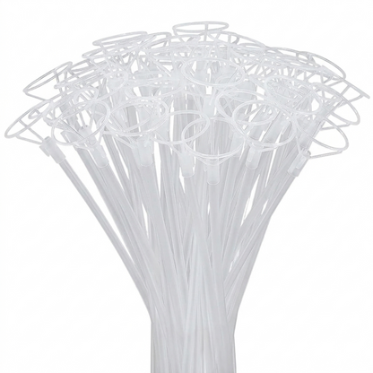 PVC Plastic Balloon Stick with Holders - Long, Thick sticks for Balloon Bouquet, Bobo Balloons or Handheld Purposes