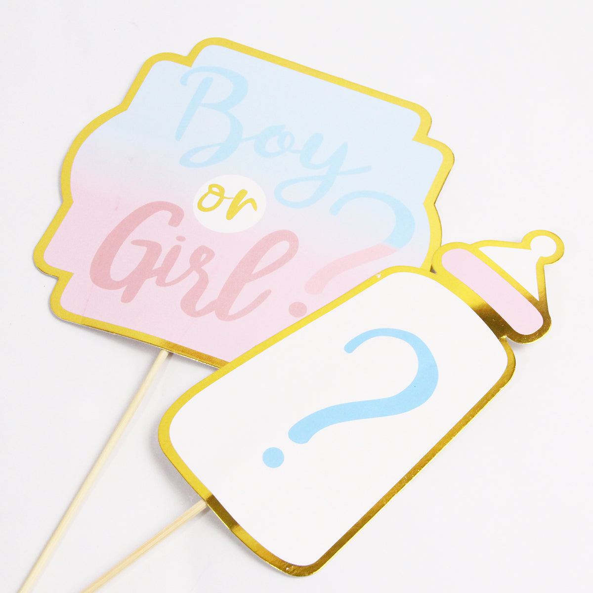 Gender Reveal Photo Props - 10 Pcs