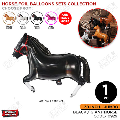 Giant Horse Black Color Foil Balloon