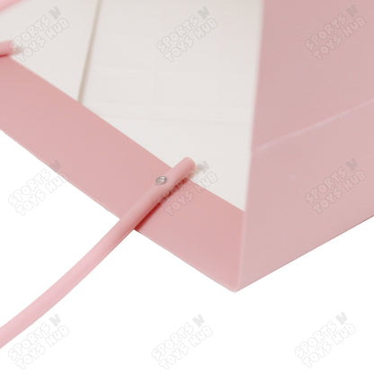 Portable Flower Box Cardstock Quilted Waxed Paper Handy Gift Bag - 1 PC
