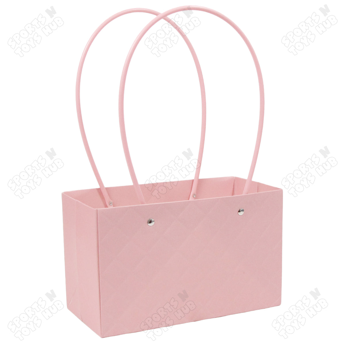 Portable Flower Box Cardstock Quilted Waxed Paper Handy Gift Bag - 1 PC