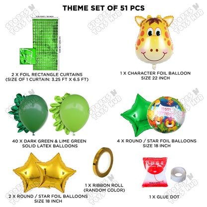 Giraffe Face Animal Character Foil Balloon Theme