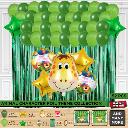 Giraffe Face Animal Character Foil Balloon Theme