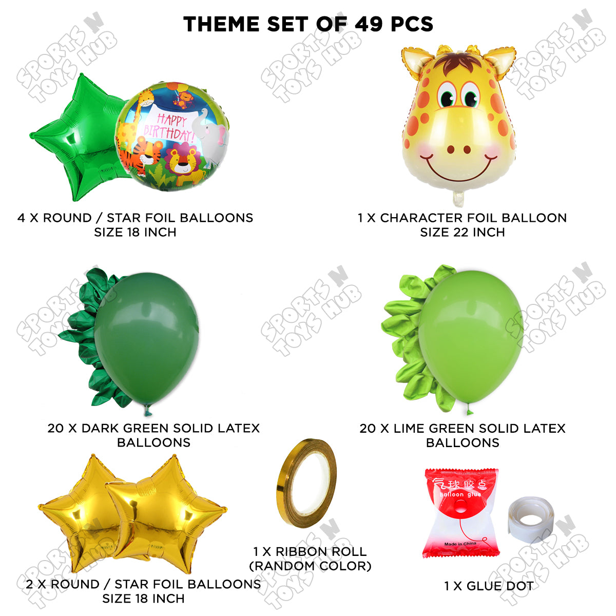 Giraffe Face Animal Character Foil Balloon Theme