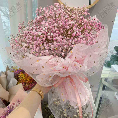 Glittery Mesh Net Wrapping Roll 5 Yards x 19 Inches Star & Moon Pattern See-Through Polyester Tulle for Flower Bouquets & Gift Wrapping