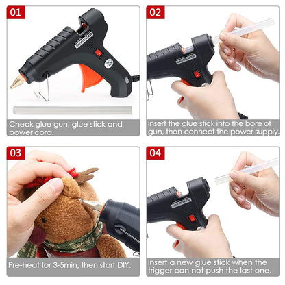 60W Hot Melt Glue Gun – Quick Heating Adhesive Tool for Craft & DIY Projects