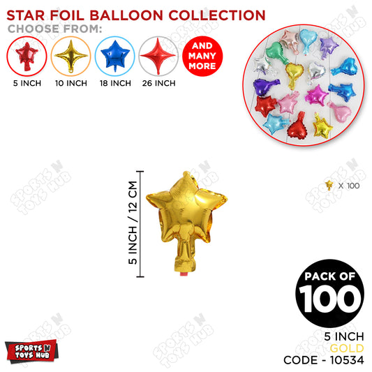 5 Inch - Gold Star Foil Balloon