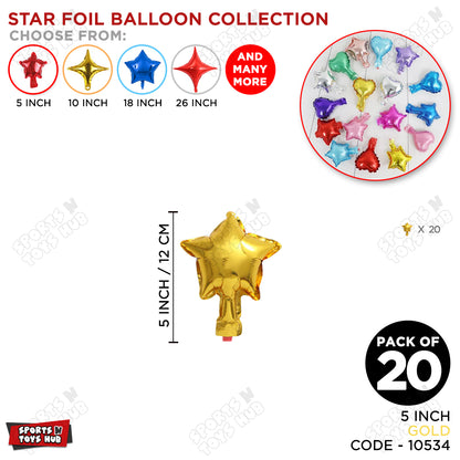 5 Inch - Gold Star Foil Balloon