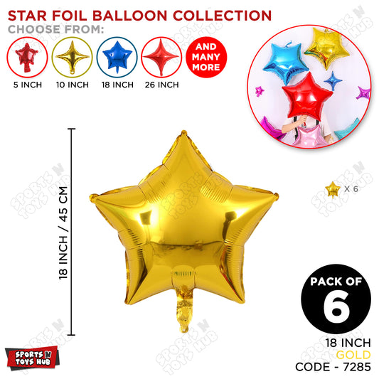 18 Inch - Gold Star Foil Balloon
