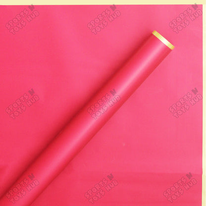 Plain Solid Opaque Single Sided Gold Border Bouquet Wrapping Sheets