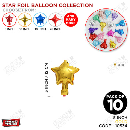 5 Inch - Gold Star Foil Balloon
