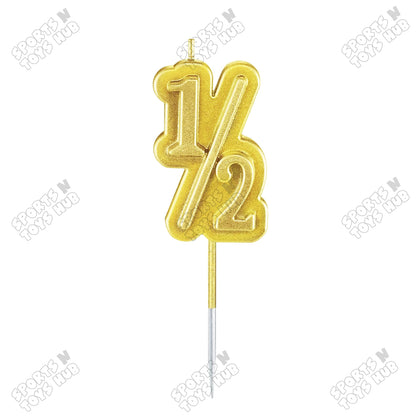 1/2 Number Birthday Candle – Half Year Flammable Cake Candle for Baby Milestone Celebrations
