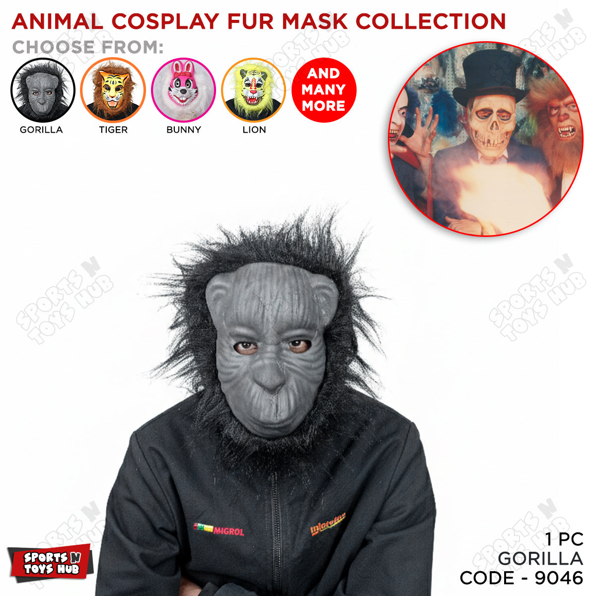 Faux Furr Animal Coseplay Mask Collection