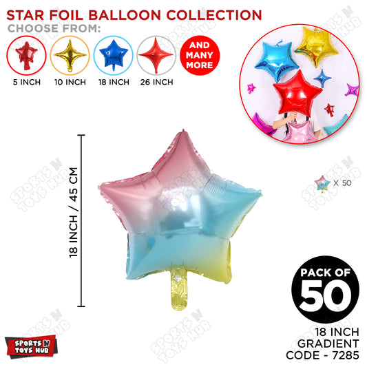 18 Inch - Gradient Color Star Foil Balloon