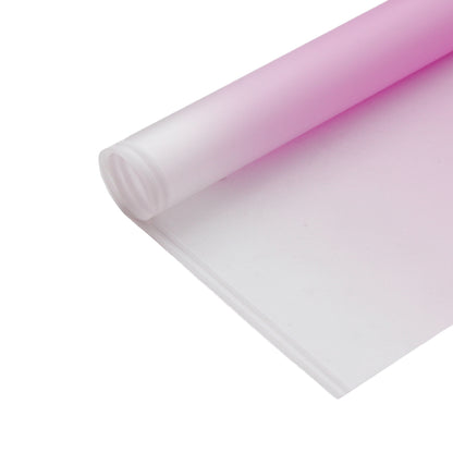 Gradient Edge Solid to Clear with Dual Pin Lines Translucent Bouquet Wrapping Sheets