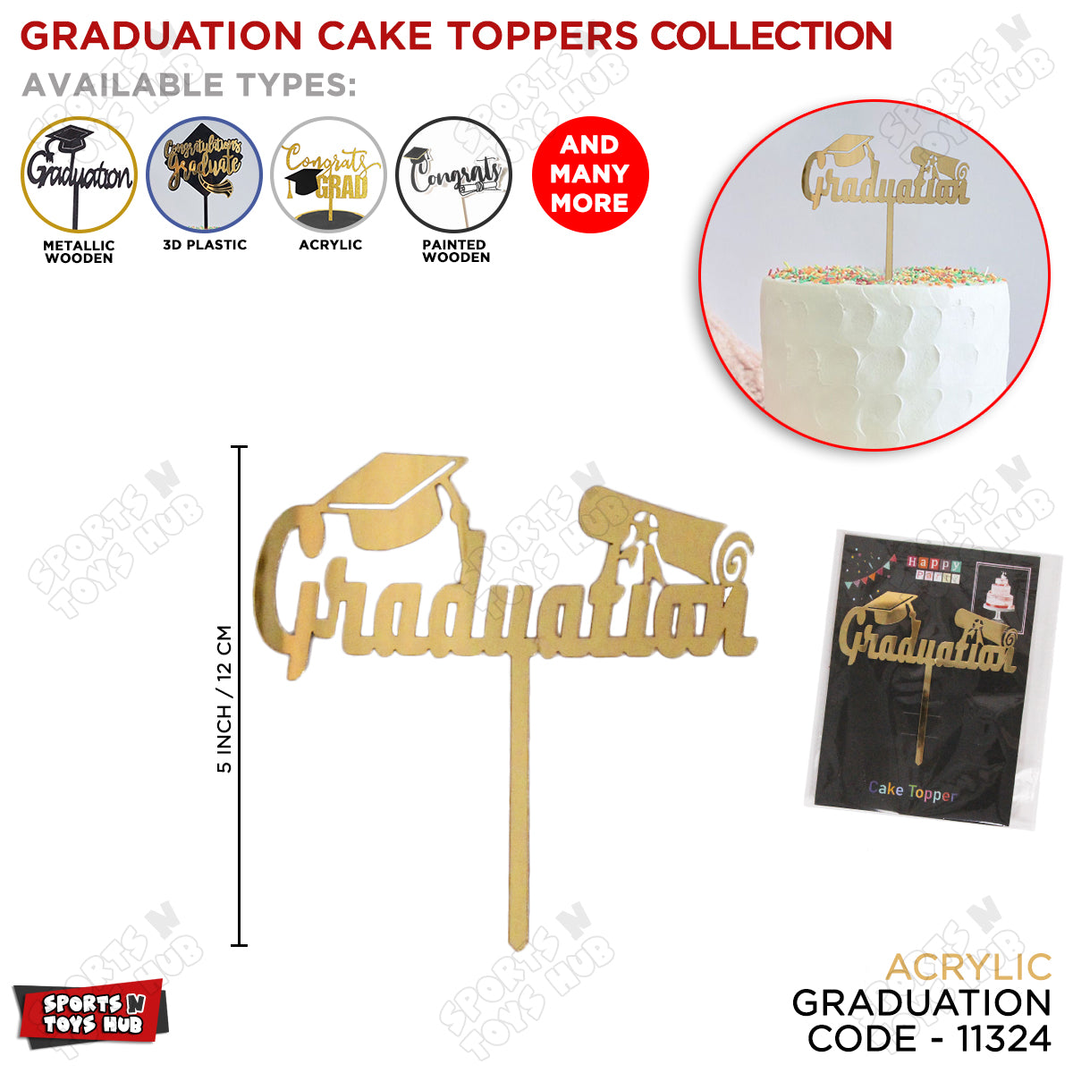 Graduation Acrylic Cake Topper