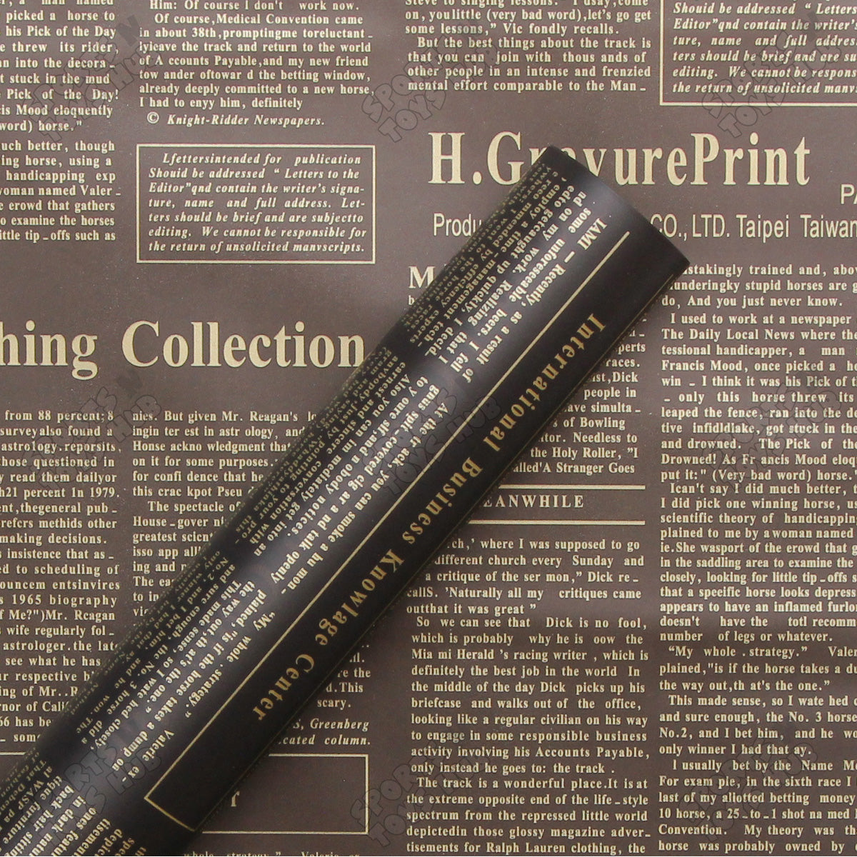 Gravure Newspaper Style Bouquet Wrapping Sheets – Floral Gift Wrap