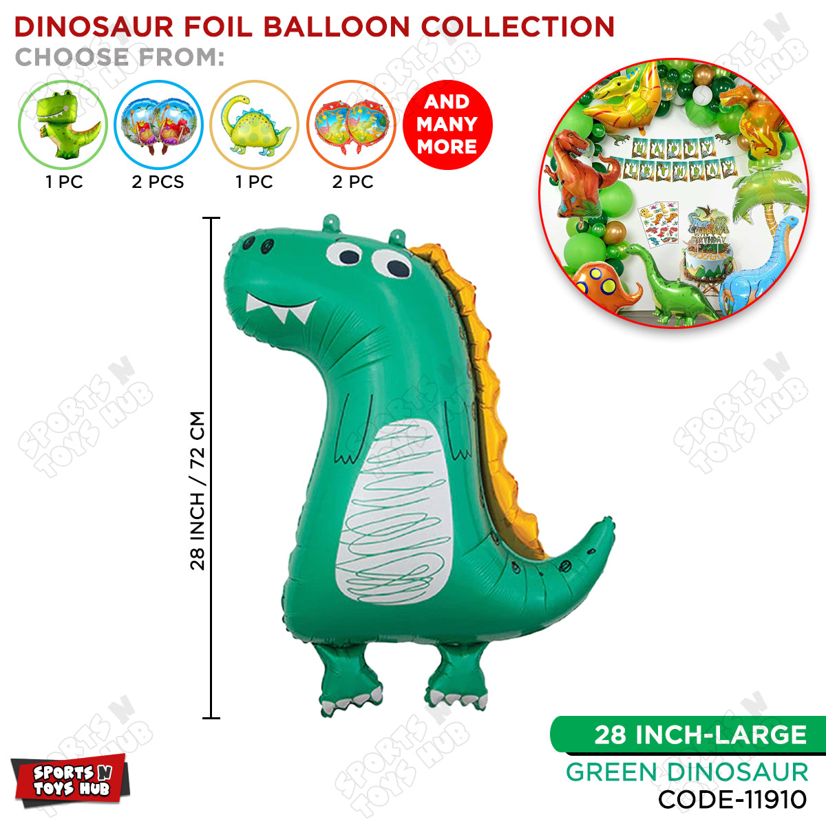 Dino Standing Foil Balloon - 1 PC