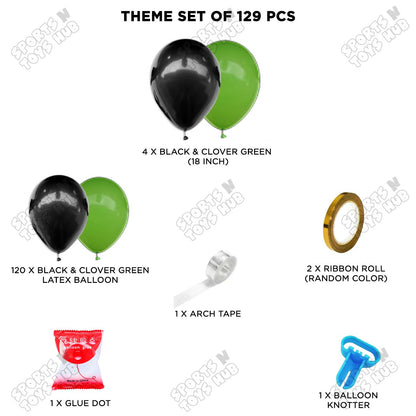 Green & Black - Latex Balloon Arch Kit