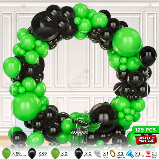 Green & Black - Latex Balloon Arch Kit