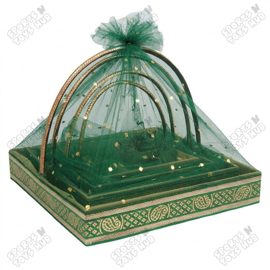 Fancy Net Green Gift Basket Set